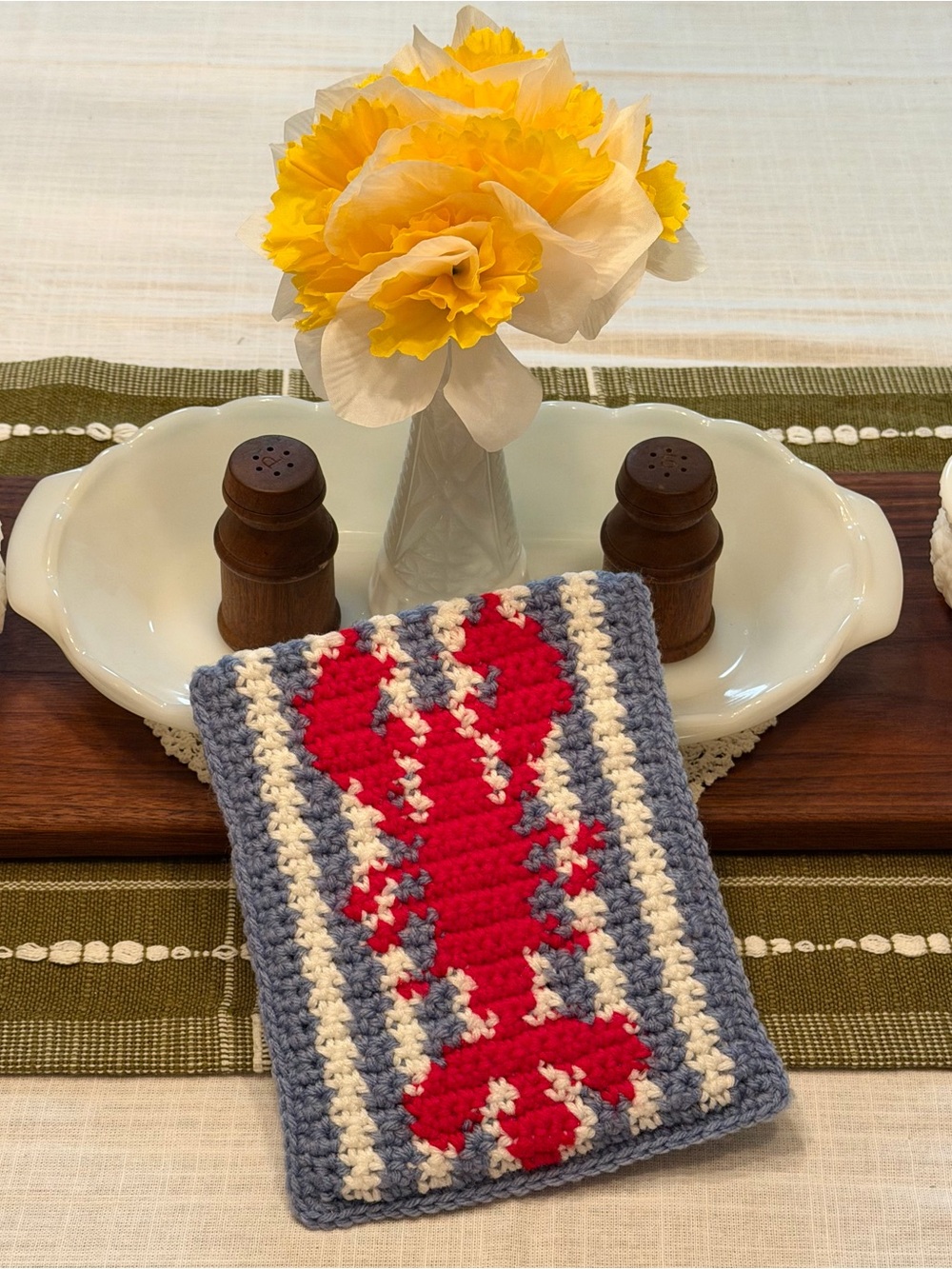 Handmade Crochet Lobster Kindle sleeve